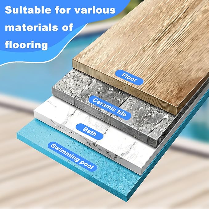 Pool Brush Floor Scrub Brush with 52" Adjustable Long Handle,Shower Swimming Pool Brush for Glass Doors,Bathroom,Kitchen,Tile,Car Glass,Marble Floors