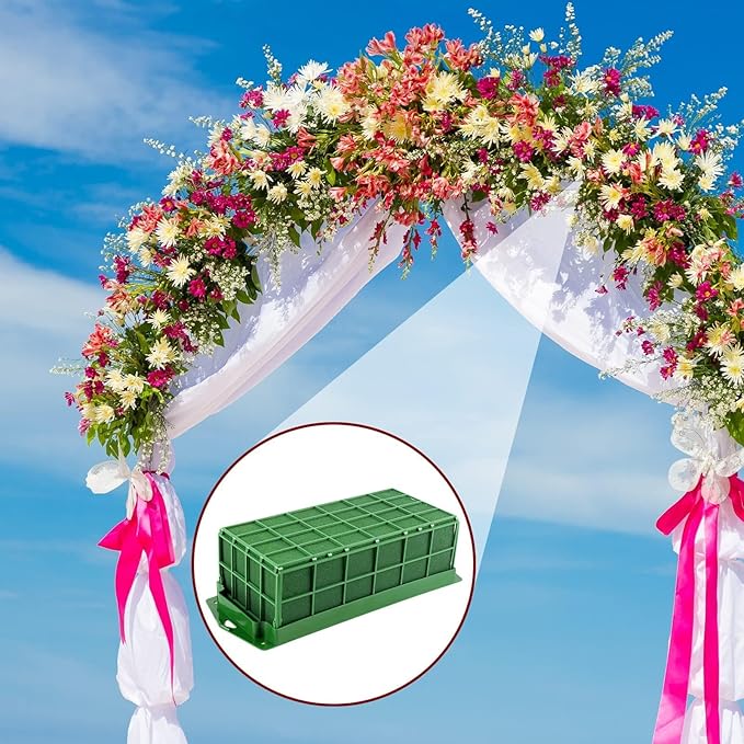 Takytao Floral Foam Cage, Dry Flower Cage Holders, Green Foam Cage Blocks for Fresh Flower Arrangements Decoration, Wedding, Interior and Garden