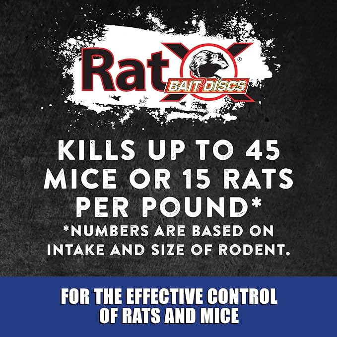 RatX Bait Discs 1 lb. Bag - Contains 45 Discs - for Indoor or Outdoor Use