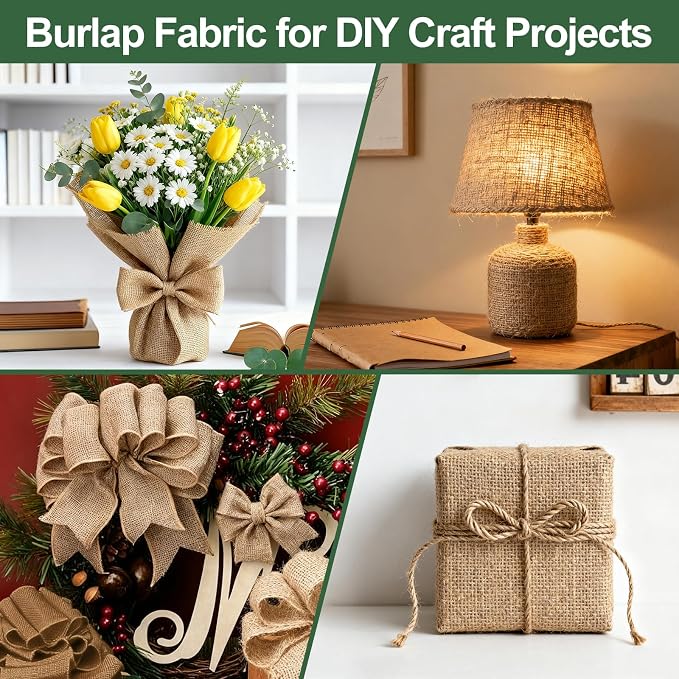 PJT 70ft x 40in Natural Burlap Plant Covers Freeze Protection, Winter Cold-Proof Burlap Fabric Tree Wrap Roll, Gardening Frost Plant Blankets for Outdoor Bushes Trees Plants