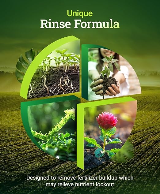FoxFarm Bush Doctor Sledgehammer Nutrient Rinse – OMRI Listed Organic Liquid Fertilizer Flush for Soil & Hydroponic Systems, Removes Fertilizer Buildup & Relieves Nutrient Lockout, 1 Pint