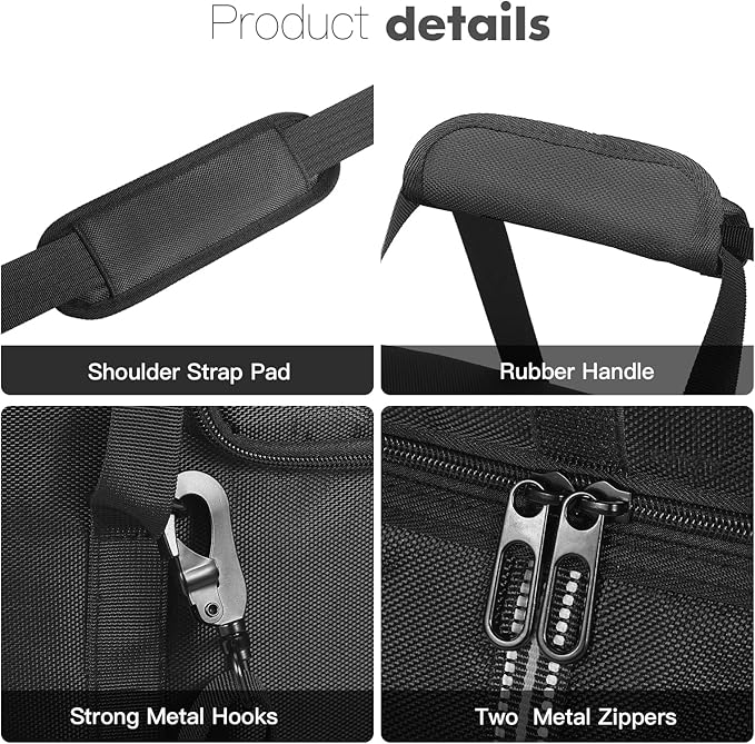 Carrying Case Compatible with ECOFLOW DELTA 2/DELTA 3, Protective Storage Bag for DELTA 3 Classic/DELTA 3 Plus, Shockproof Protective Cover with Adjustable Shoulder Strap & Handle for Outdoor Travel