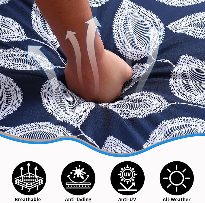 14 Piece Outdoor Patio Cushion Covers Replacement Waterproof with Zipper for 6-Seater Sectional Couch Chair Sofa Seat Cushions Slipcovers Set, Only Cover
