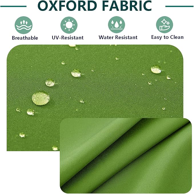 FLYMEI Patio Cushion Covers 19x19x3 Waterproof Outdoor Cushion Cover Replacement 2Packs Outdoor Seat Cushion Slipcover for Rattan Chair Sofa, Green