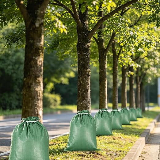 13 Gallon Slow Release Tree Watering Bags Tree Watering Bag with PVC Lining for New Trees and Shrubs Automatic Irrigation reducing Water Waste（8PCS）