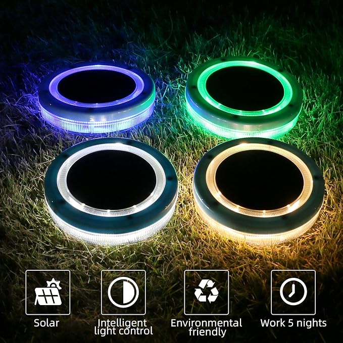 Solar Floating Pool Lights, 4 Single Color Waterproof LED Pond Lights for Swimming Pool, Outdoor Garden, Hot Tub Decoration at Night (Blue,4PACK)
