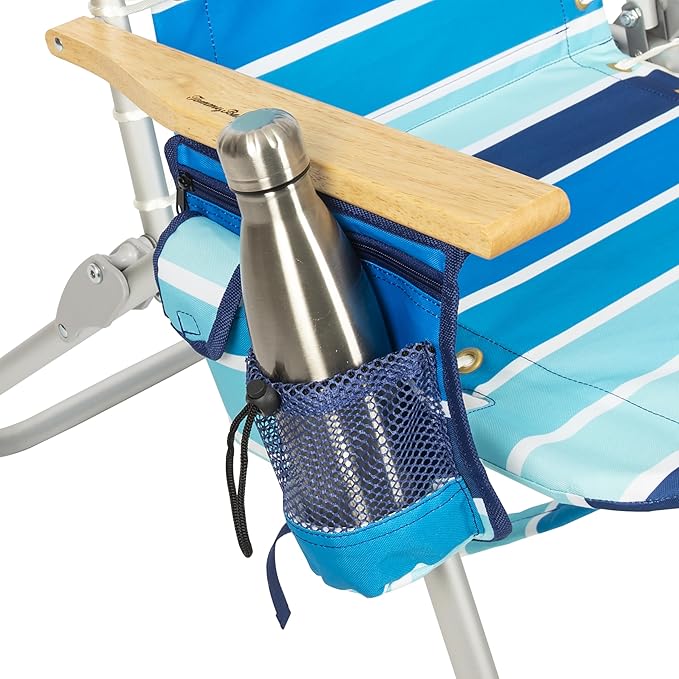 Tommy Bahama Hi-Boy 17" Seat Height 4-Position Lace-Up Suspension Folding Beach Backpack Chair