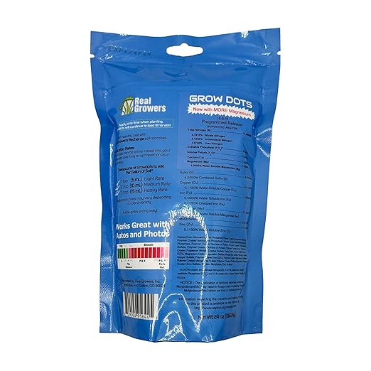 Real Growers Grow Dots Classic 6lb – Bulk Single Application Programmed Release Nutrients for Soilless Grows