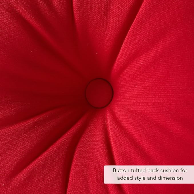 Greendale Home Fashions Outdoor 2-Piece Sunbrella Premium Deep Seat Cushion Set, Canvas Jockey Red