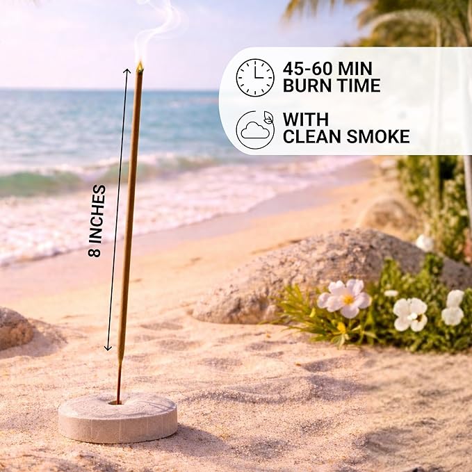 Folkulture Incense Sticks (120 Sticks)| Beach Vibes Ocen Salt Summer Incense for Odor Neutralizer, Relaxation, Aromatherapy | Long Burning, Charcoal-Free, Non-Toxic Insence-Sticks for Summer Gifts