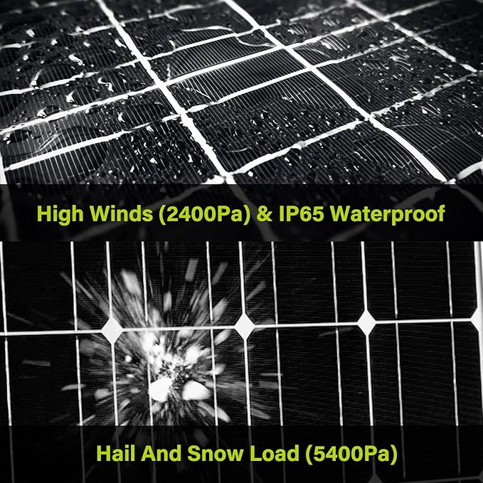 Newpowa 220 Watt 12 Volt Solar Panel Kit, 220W 12V Solar Charge Starter Kit +40A MPPT Charge Controller+Mounting Z Brackets+Cable, Solar Power System for Home Camping Boat RV Off Grid Applications