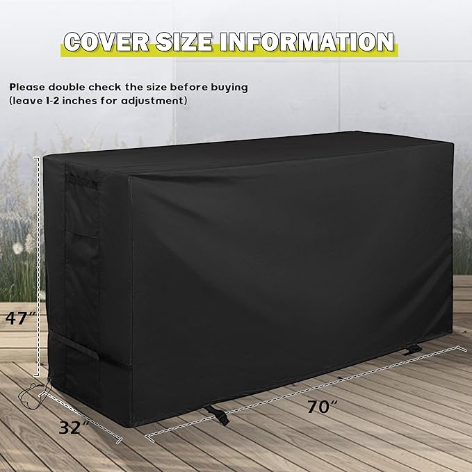 Bar Height Patio Set Cover, Outdoor Bistro Set Cover for High Top Bar Table and Chairs/Outdoor High Stool Bistro Set, Furniture Set Cover for High Top Patio Set of 3 Pieces