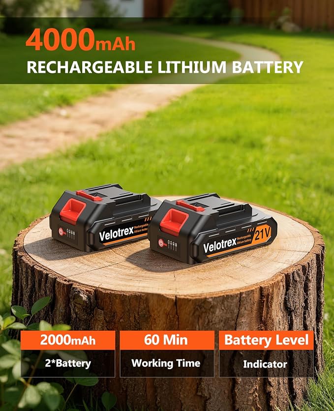 Pole Hedge Trimmer Cordless with 2 x 2000mah Batteries, 12 Ft Reach Tall HedgeTrimmer for Yard and Garden, Hedge Trimmer with Extension Pole of 7 Ft for Tall Hedge and Branches Pruning