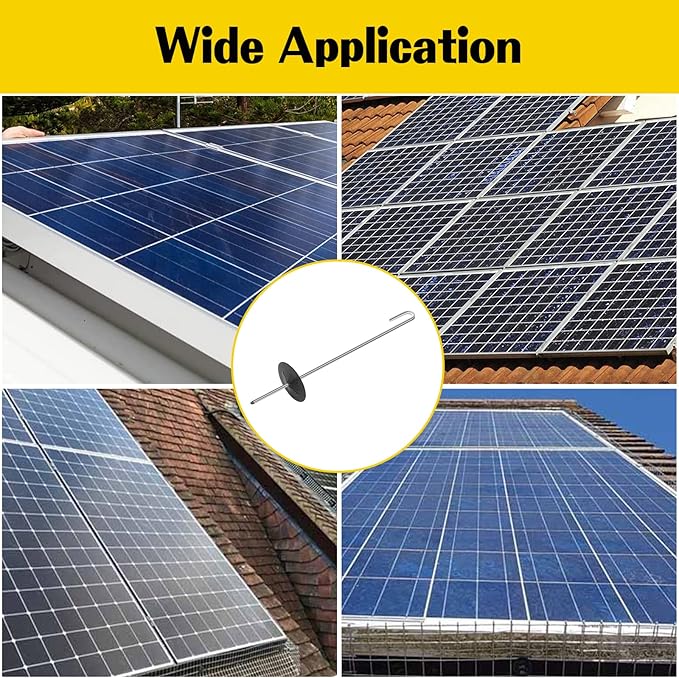300 Sets Critter Guard Fasteners Clips for Solar Panel, Solar Panel Bird Guard Fasteners Clips for Attaching to Wire Mesh, Stainless Steel Solar Clips for Squirrel Proof Bird Fence