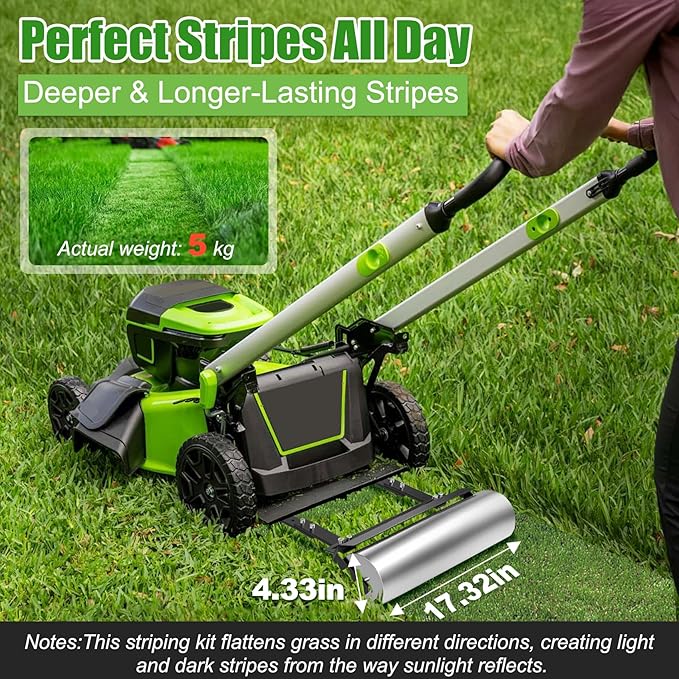 Upgraded Lawn Striping Kit for EGO 21″ Push Mower Compatible with LM2100 Series, Lawn Striping Kit for Push Mower, Heavy Duty Striping Roller, Lawn Mower Striping Kit for Professional Lawn Patterns