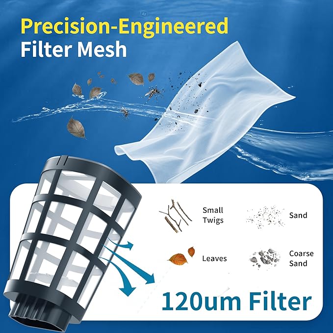 Handheld Pool Vacuum for Above Ground Pools,Cordless Pool Vacuum with Powerful Suction up to 15GPM, Ideal for Leaves and Debris,Pool Vacuum for Hot Tubs and Inground Pools