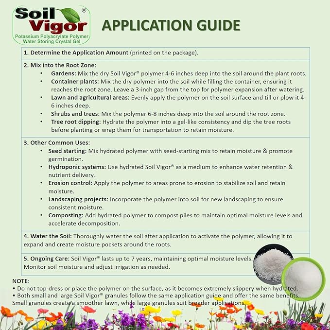Super Absorbent Polymers Moisture and Fertilizers Keeper for Plants (5 Lb.)