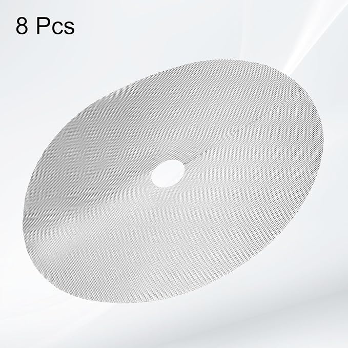 HARFINGTON 8pcs Tree Mulch Ring 20.5 Inch Non-Woven Round Tree Protector Weed Barrier Mat Plant Cover Rings for Weed Grass Control Root Protection, Silver