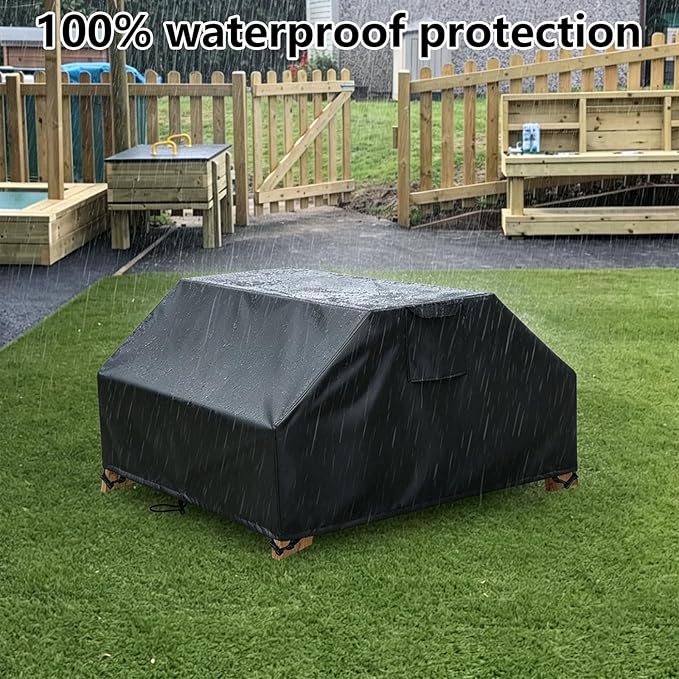Waterproof Kids Picnic Table Cover for 3-in-1 Sand & Water Activity Table, Kids Outdoor Table Cover for Toddler Wood Outdoor Convertible Water Activity Table Weatherproof Protection