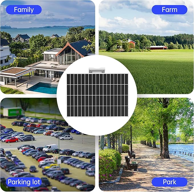 20Watt Solar Panel with 26000mAh Battery – 5VDC Output, Fast Charging, IP65 Waterproof, Ideal for Security Cameras, Outdoor Lights & More (<120WH)