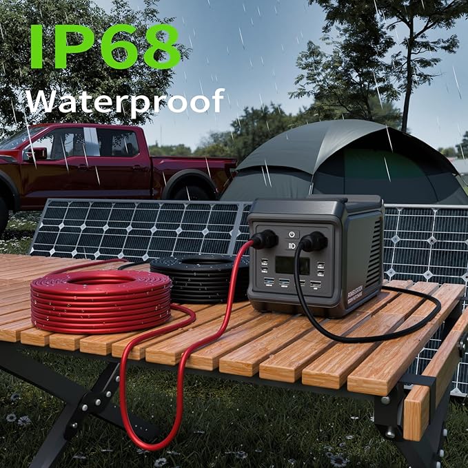 200Ft Solar Panels Extension Cables, 6mm² PV Cable Without Connectors, IP68 Waterproof, 10AWG Solar Wire