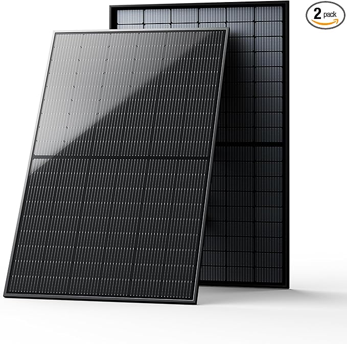 EPOCH 800W Bifacial Solar Panels,N-Type Class A 12/24 Volt Monocrystalline Solar Panel, High-Efficiency Waterproof Solar Module for RV Camping, Boat, Marine,Off-Grid[400w×2pcs]