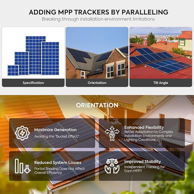 PowMr 60A MPPT Solar Charge Controller 12V/24V/48V, Solar Charge Controller 60Amp w/ LCD Display, Support 12(Max) Solar Regulator Connections in Parallel, Work with Lead-Acid and Lithium Batteries