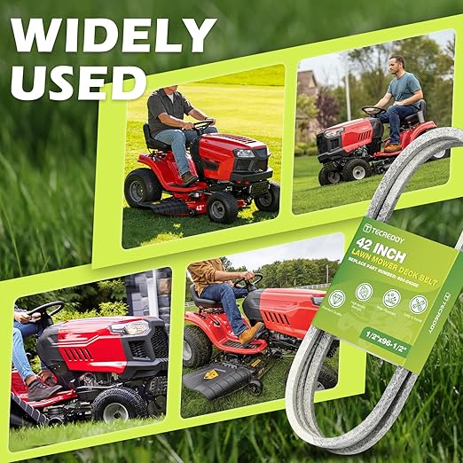 954-04060C Mower Deck Belt for Troy Bilt Bronco Pony MTD 42 inch Riding Lawn Mower, 954-04060B 954-04060 754-04060B 754-04060 754-05056 Aramid Cord Deck Belt, 1/2" X 96-1/2"