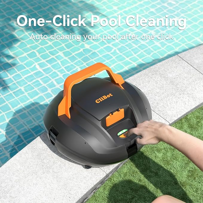 S1 Cordless Pool Vacuum, Automatic Pool Cleaner Robot with 120 Min Runtime, Powerful Dual-Motor, Auto Park, 2 Cleaning Paths, for Above Ground Pools and Flat In-Ground Pools up to 850 Sq.Ft