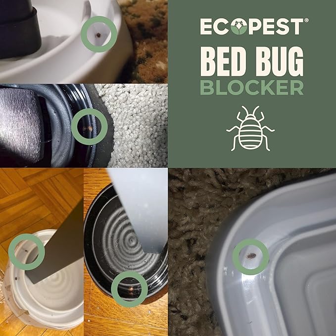 Bed Bug Interceptors – 8 Pack | Bed Bug Blocker (Pro) Interceptor Traps (White) | Insect Trap, Monitor, and Detector for Bed Legs