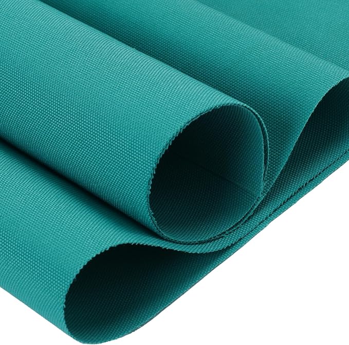 Thickened Waterproof Canvas Fabric by The Yard 1200D 58" W Outdoor Upholstery Material Heavy Duty Fabric Water Resistant Sewing Material for Chair Patio Cushion Purse Bag 12 Yard Teal