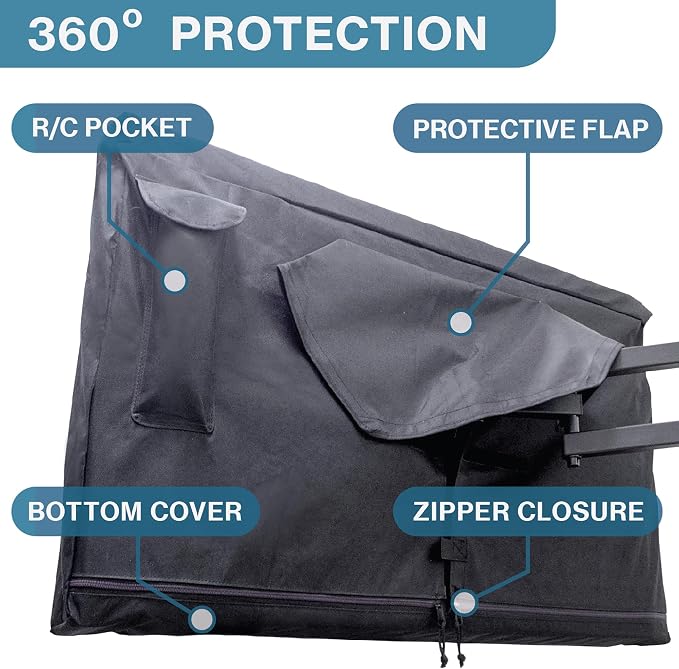 Outdoor TV Cover 60, 65 inch - WITH ZIPPER, Weatherproof and Waterproof 360 degrees protection, 600D Heavy Duty Fabric – American Flag
