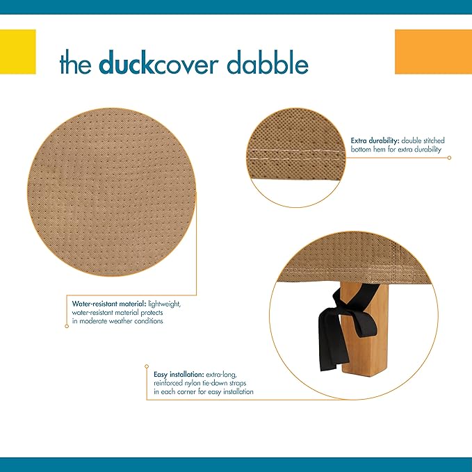 DUCKCOVERS Essential Water-Resistant 32 Inch Patio Chair Cover, Outdoor Chair Covers