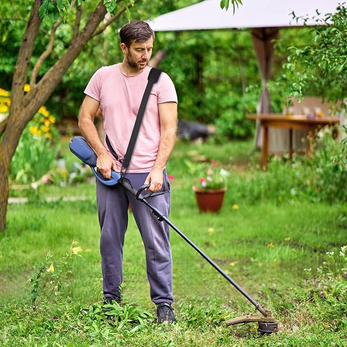 Trimmer Strap for Weed Eater Shoulder Strap Harness [Upgraded Metal-Clip], Compatible with EGO/Greenworks String Trimmer, Leaf Blower, & Shrub Trimmers