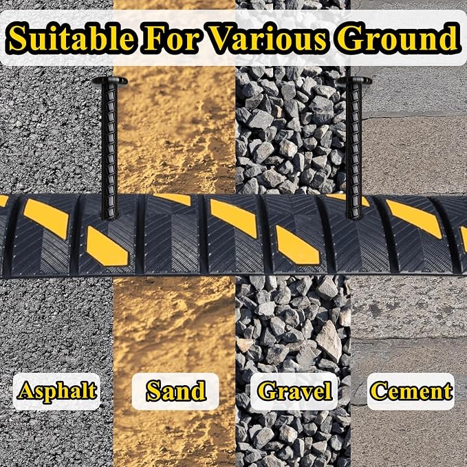 16 Inch Rebar Stakes 20 Pack Heavy Duty Ground Anchors 1/2 Inch Diameter Galvanized Steel Asphalt Anchoring Metal Spikes for Speed Bump, Parking Curb and Camping Tent