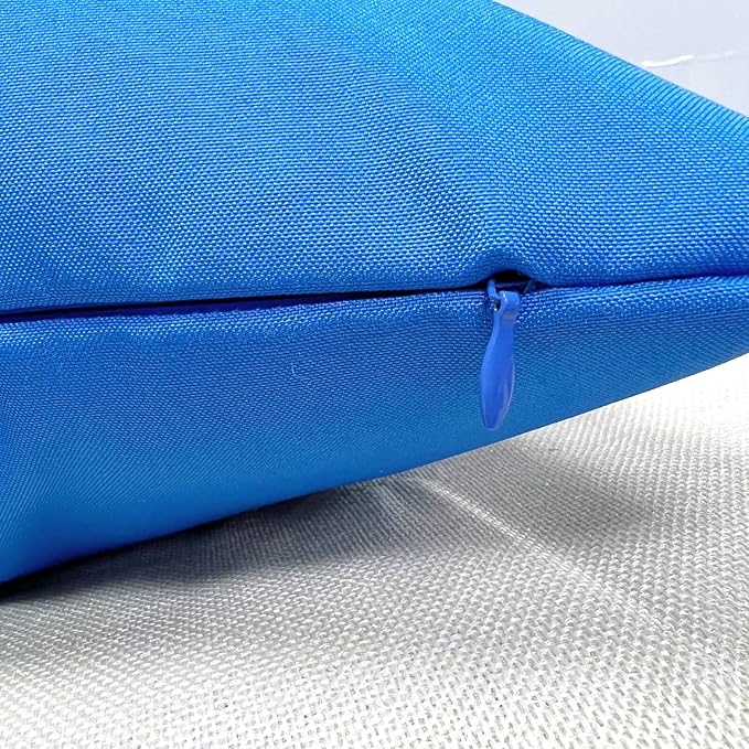 VAKADO Outdoor Waterproof Throw Pillow Covers 18X18 Set of 2 Decorative Blue Patio Furniture Cushion Cases Outside Decor for Couch Garden Bench Porch,Turquoise