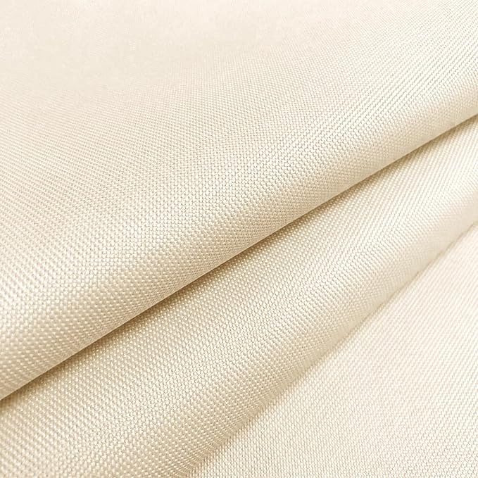 Waterproof Canvas Fabric by The Yard 58" W 600D Upholstery Polyester Material Indoor Outdoor Water Resistant Fabric for Chair Cushion Furniture Cover Sewing DIY Cloth, 5 Yards Pale Yellow
