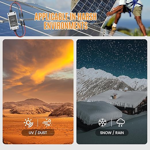 Solar Panel Disconnect Switch 1000V DC/AC 10A PV Disconnect Switch Outdoor Miniature Circuit Breaker IP65 More Space Quick Installation for Solar PV Array Homes Battery (1000V 10 Amp)