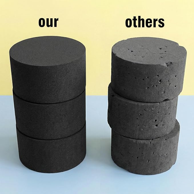 Reusable Floral Foam Round Blocks,Black Flower Foam Round for Artificial & Dried Flowers, Dry Floral Foams Styrofoam for Artificial Flowers (6 Pack, 5")