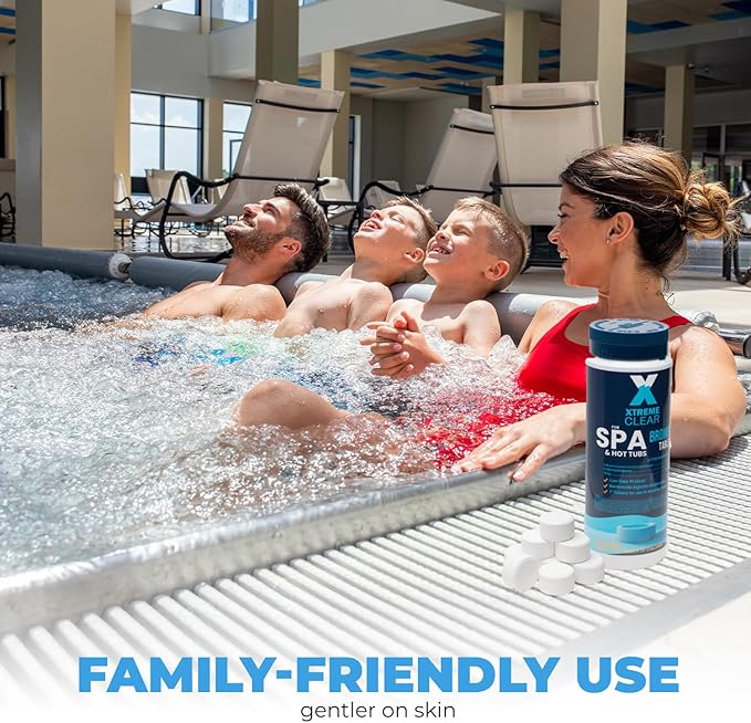 Xtremeclear Bromine Tablets for Spa & Hot Tub 3Lbs (1.5lbs Each Bottle), 1-Inch Tablets, NSF/ANSI 60 Certified, Long-Lasting Sanitizer for Clean Water