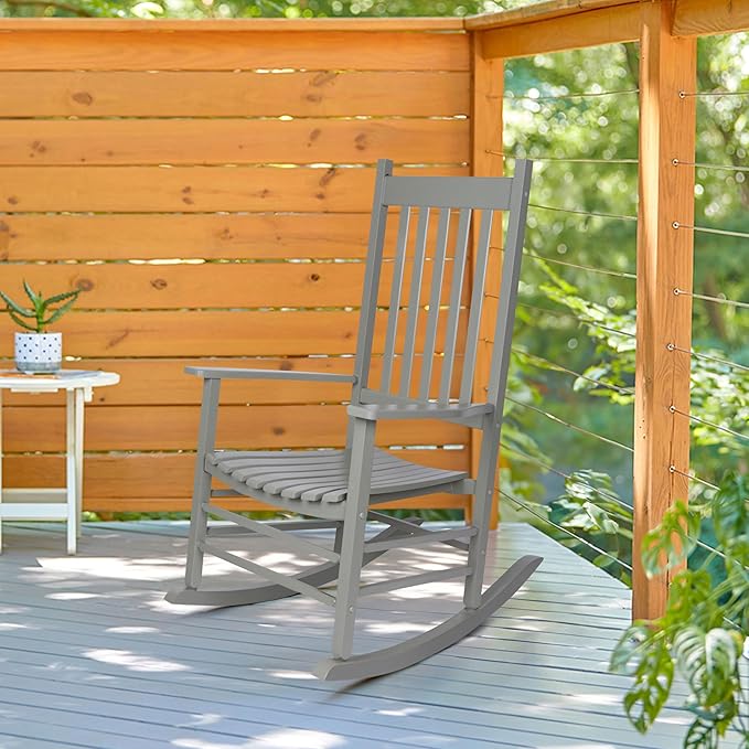 Shine Company Vermont Porch Rocker – Storm Gray