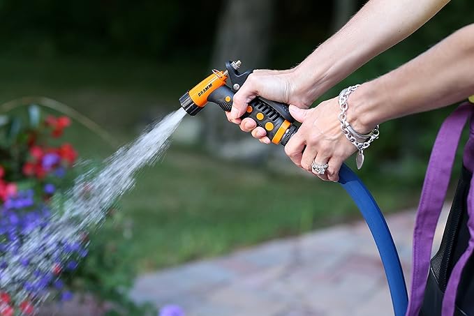 Dramm ColorStorm Premium Pistol Spray Nozzle – Heavy-Duty Adjustable Garden Hose Sprayer with Ergonomic Grip & Variable Water Patterns for Garden, Car, Deck, and Outdoor Cleaning – Berry