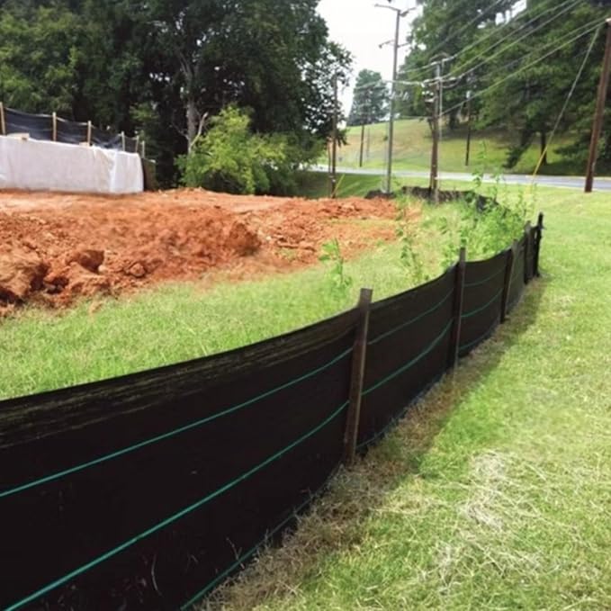 3FT x 50FT Premium Heavy Duty PP Woven Weed Barrier Landscape Fabric, 3.2 OZ Weed Control Mat, Driveway Fabric, Included (10 Set U-Staples & Plastic Peds Free)
