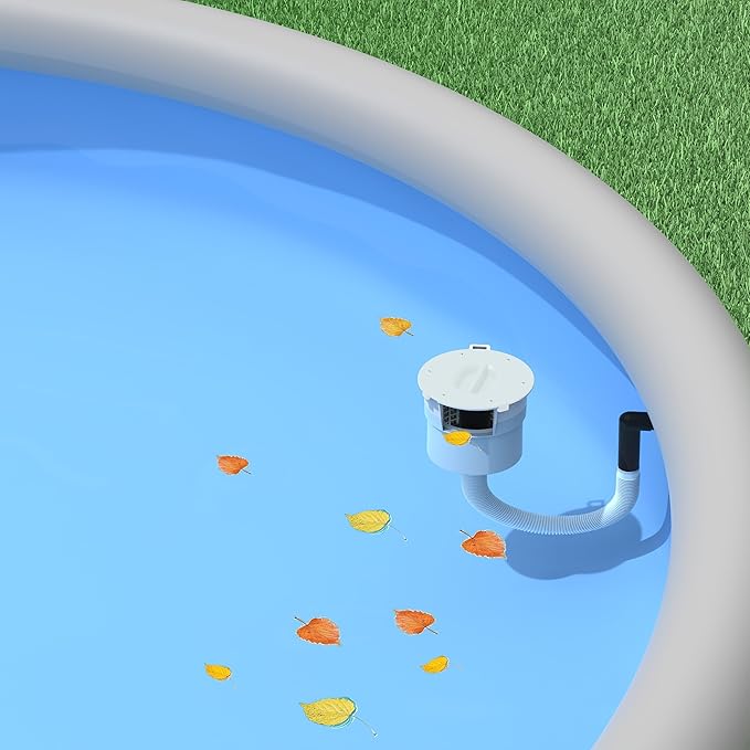Surface Float Skimmer,No Installation Required, no Adjustable Bracket Required,Comes with 10 Filter Socks, Special Note: The Pool Pump Flow Rate Must not Exceed 2100 GPH (Turquoise)