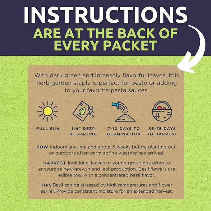 Organic Seeds Essential Variety Pack - 10 Individual Packs - 2026 Season - Summer Squash, Cherry Tomatoes, Arugula, Broccoli and More! for Indoor & Outdoor Planting (Non-GMO, Certified Organic)