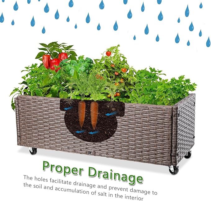 WONDER GARDEN Raised Garden Bed-Planter Box - Raised Garden Beds Outdoor for Vegetables Flower Herb Backyard Patio