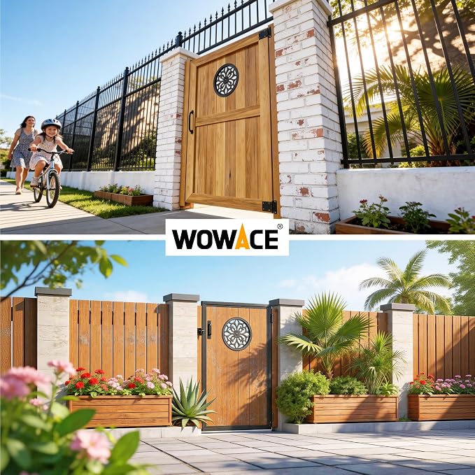 Decorative Inserts for Fence Gates, Aluminum Alloy Ornamental Panels Outdoor Home Garden Decor, Round, 15.1"x15.1"