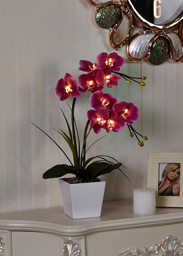 Artificial LED Orchid Light Warm White (Purple)