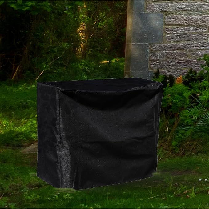Sunnydaze 4-Foot Firewood Log Rack Cover - Heavy-Duty Weather-Resistant PVC Construction - Black