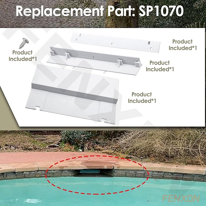 SP1070 Pool Skimmer Weir Flap Door [ 8-7/16" Length, 5-1/4" Width, 1-1/8" Thick] Compatible with Hay-Ward SP1070-K SP1070-D SPX1070KHR SP1070 SP1071 and SP10712S